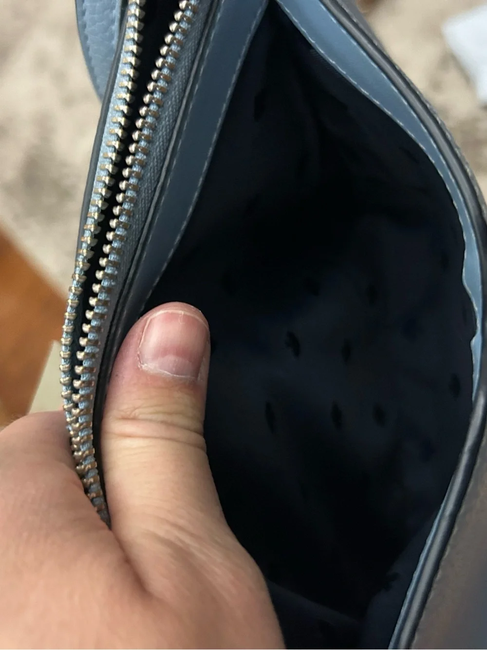 Kate Spade New York Blue Pebbled Leather Crossbody Shoulder Bag